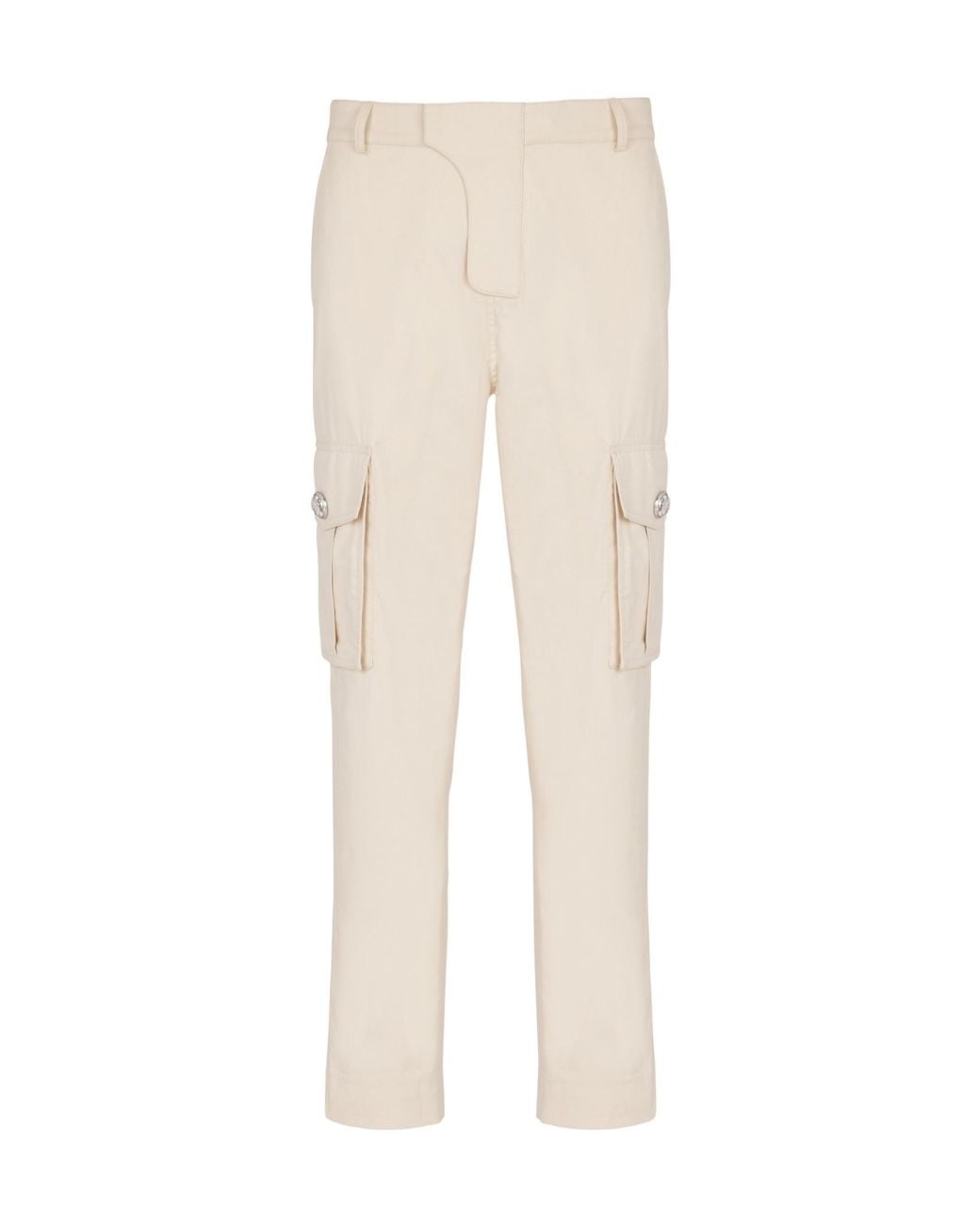 Balmain Natural Twill Cargo Trousers for men