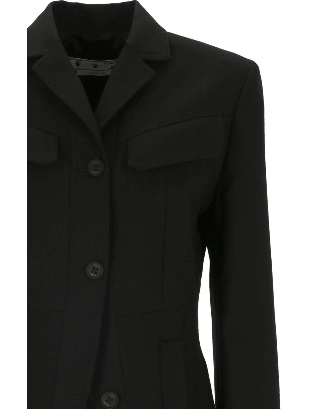 Off-White c/o Virgil Abloh Black Single-Breasted Long-Sleeved Jacket