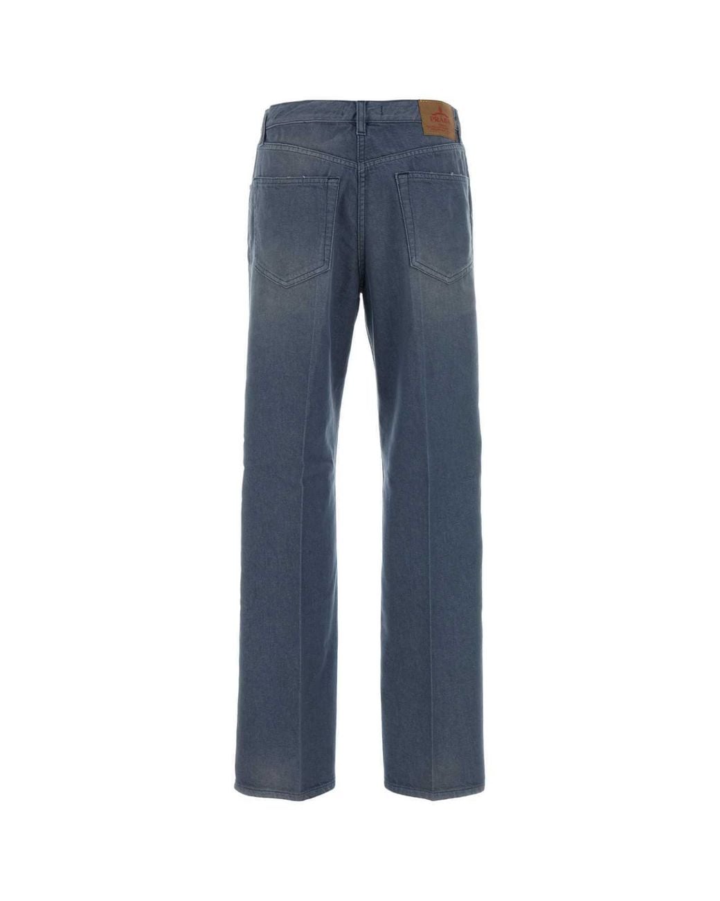Prada Blue Logo-Patch Denim Jeans