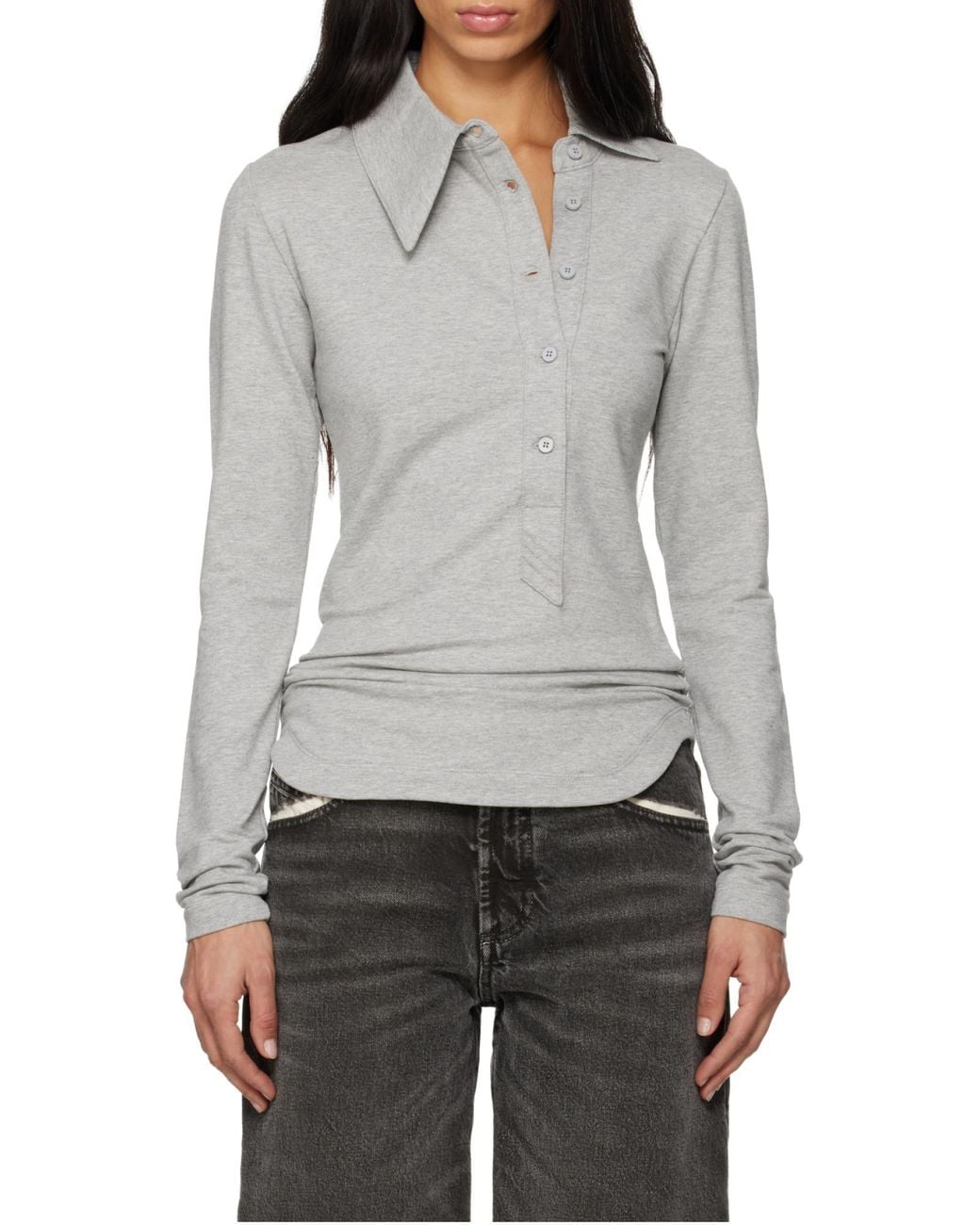 The Attico Gray The Asymmetric Top