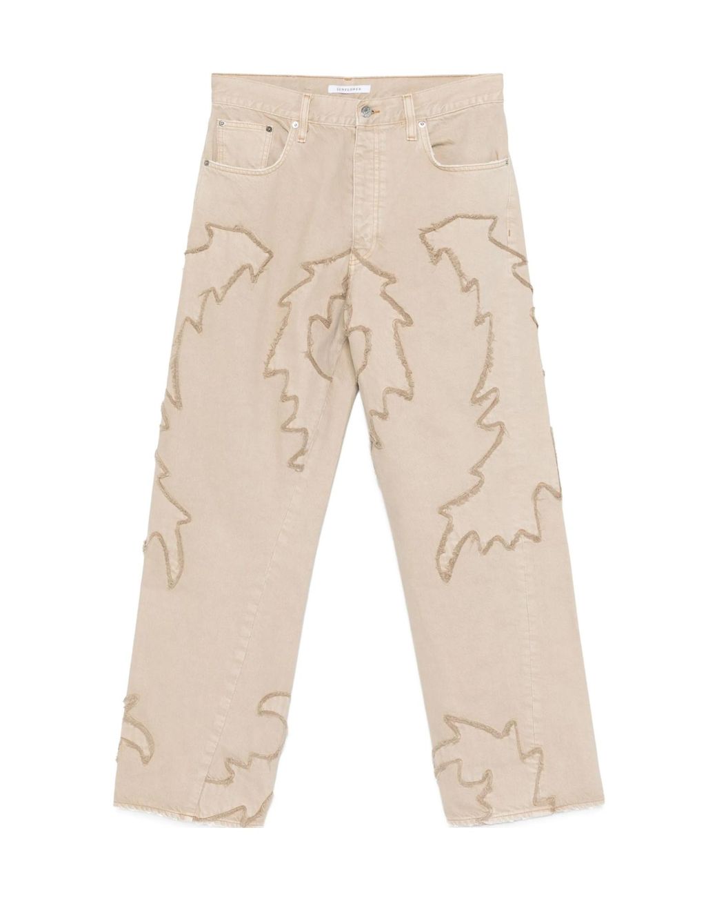sunflower Natural Logo-Patch Jeans for men