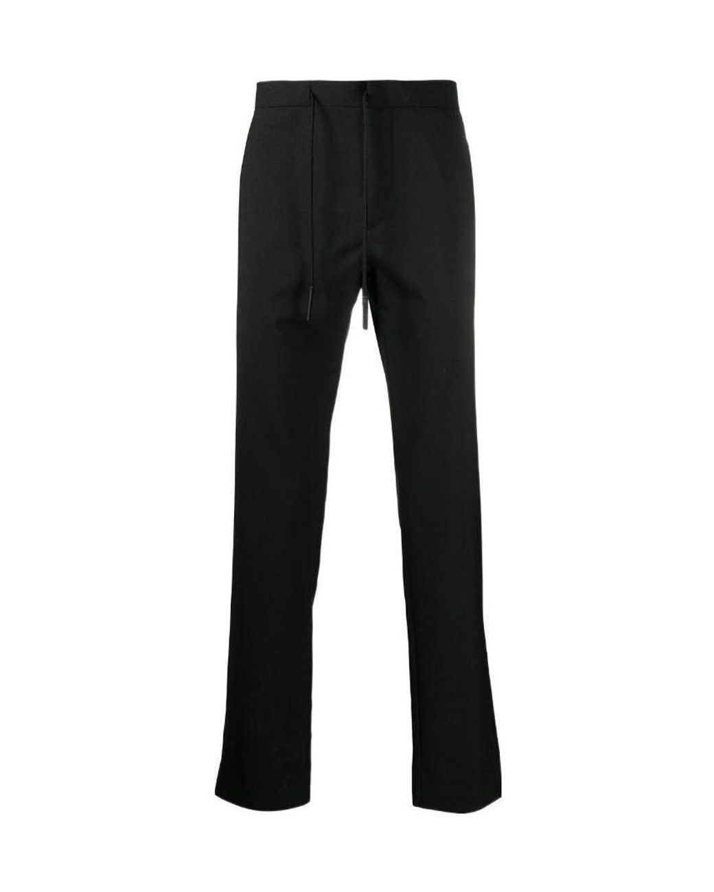 Maison Margiela Black Drawstring Tailored Trousers for men
