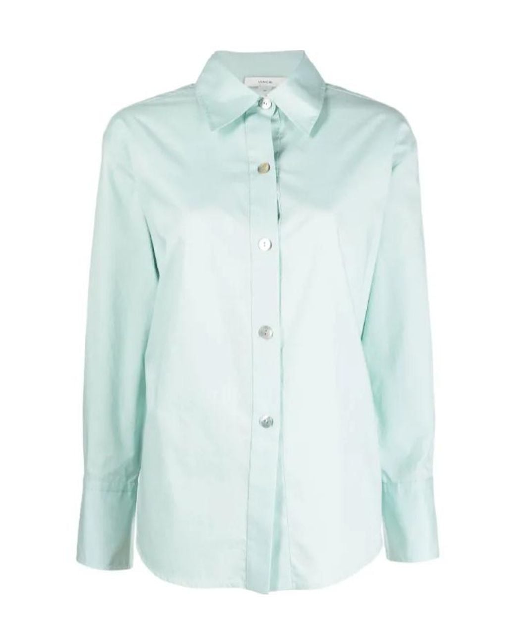 Vince Blue Tie Back Long Sleeved Buttoned Shirt