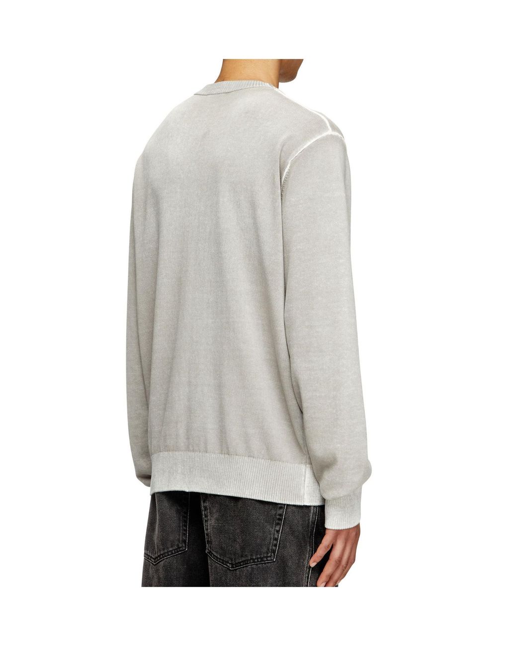 DIESEL White K-Larence-B Reverse-Printed Jumper for men