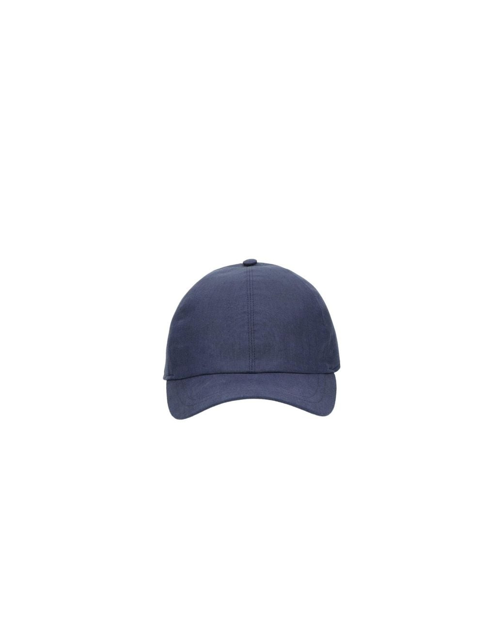 Borsalino Blue Hiker Linen Baseball Cap