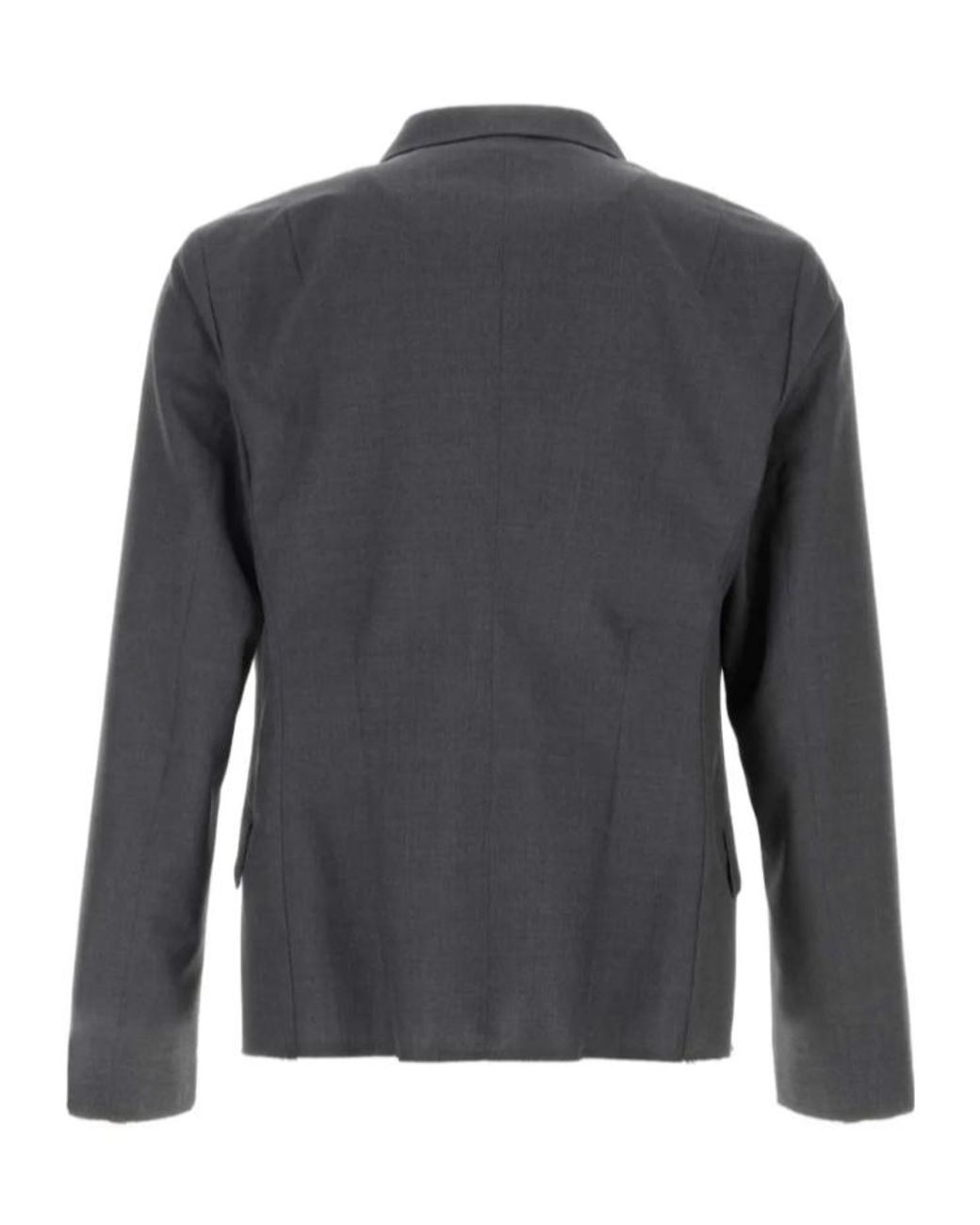 Jil Sander Gray Single-Breasted Tailored Jacket for men