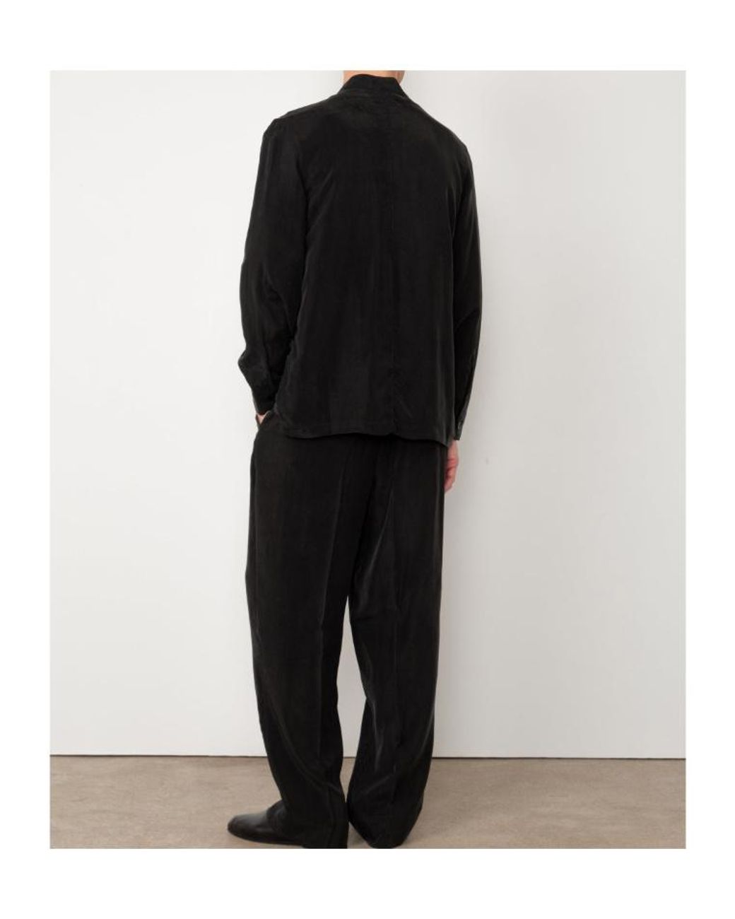 Officine Generale Black Officine Générale Stand-Collar Buttoned Jacket for men