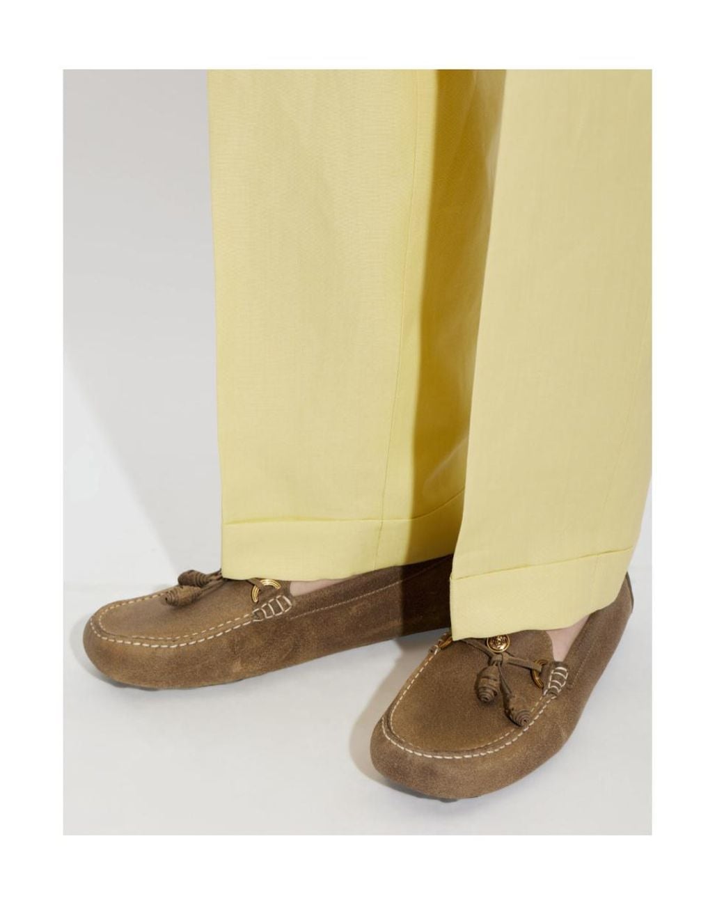 Versace Brown Robin Driver Moccasins for men