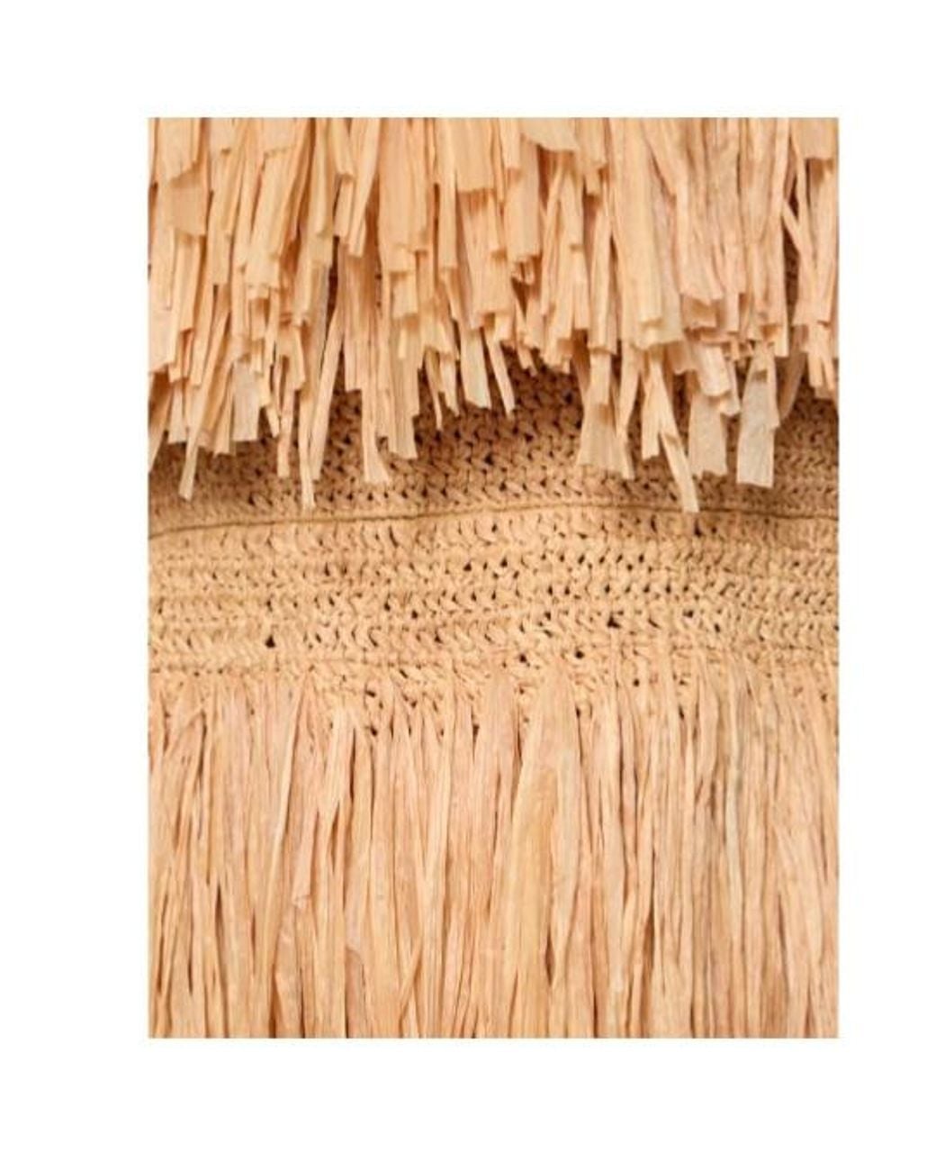 Oscar de la Renta Natural Tassel Dress