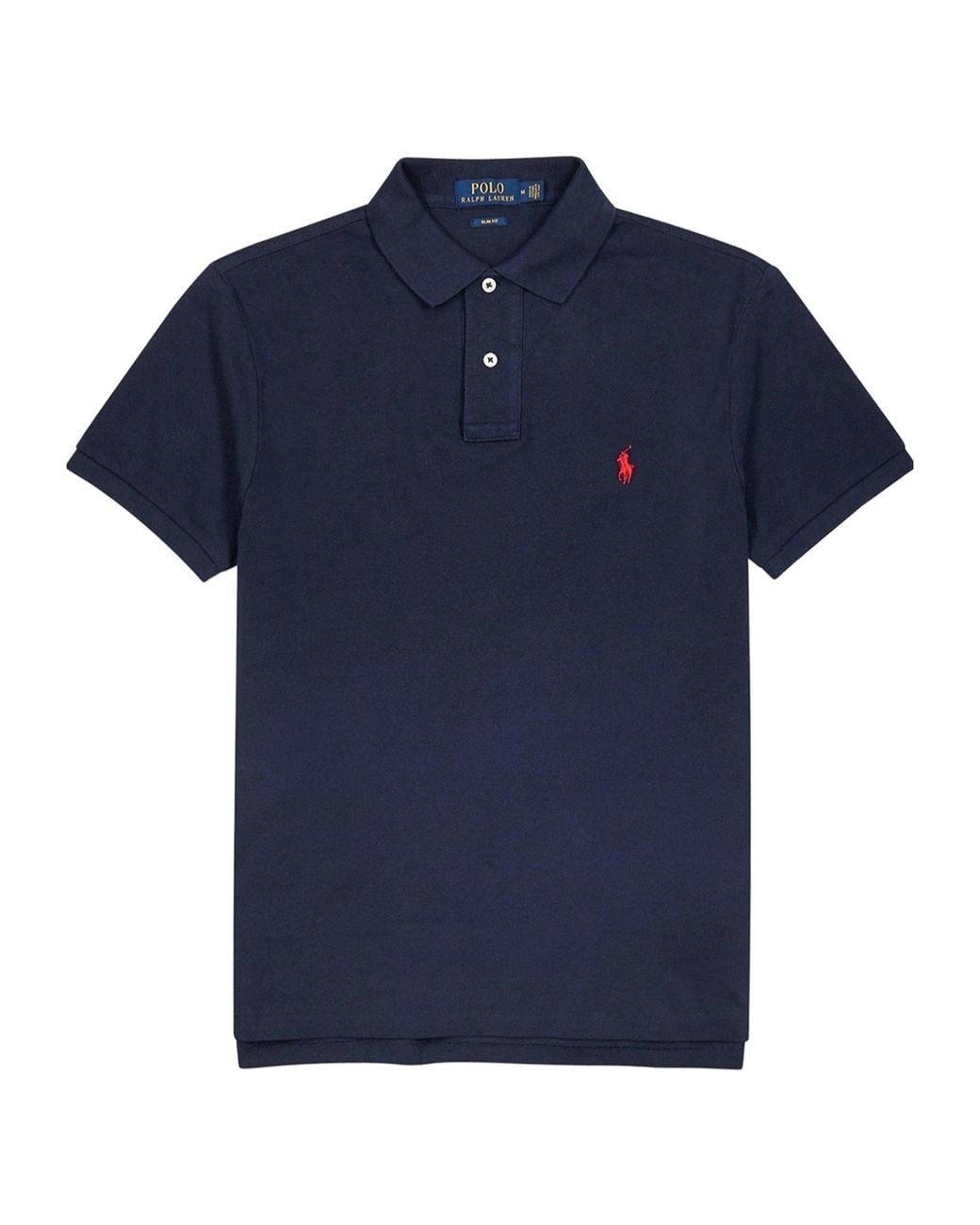 Polo Ralph Lauren Blue Short-Sleeve Slim-Fit Polo Shirt for men