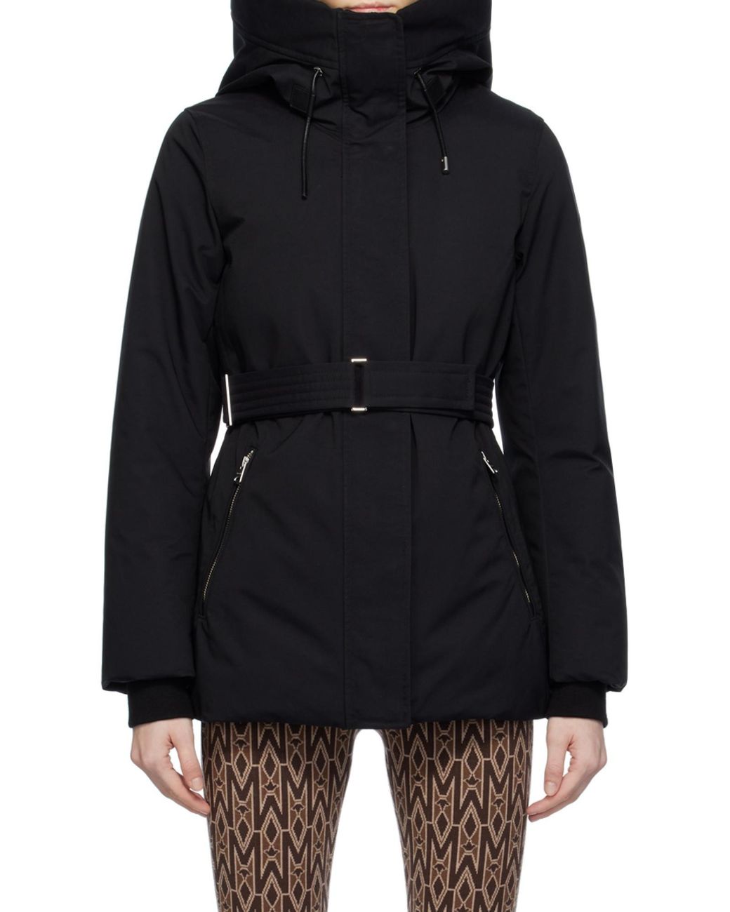 Mackage Black Hooded Long-Sleeved Down Jacket