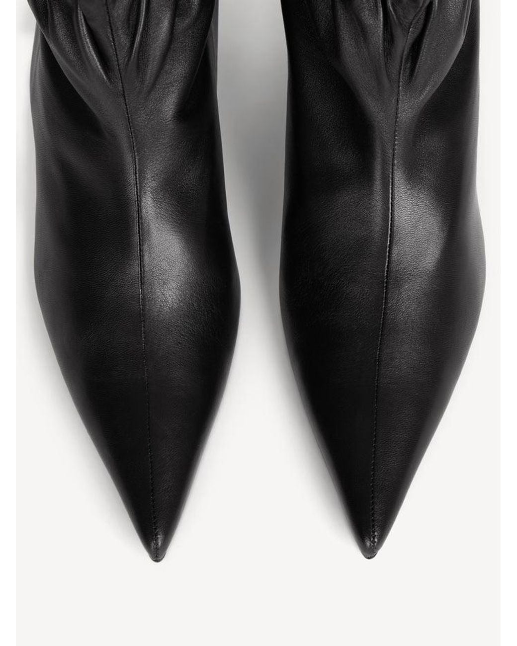Balmain Black Lambskin Sphynx Ankle Boots