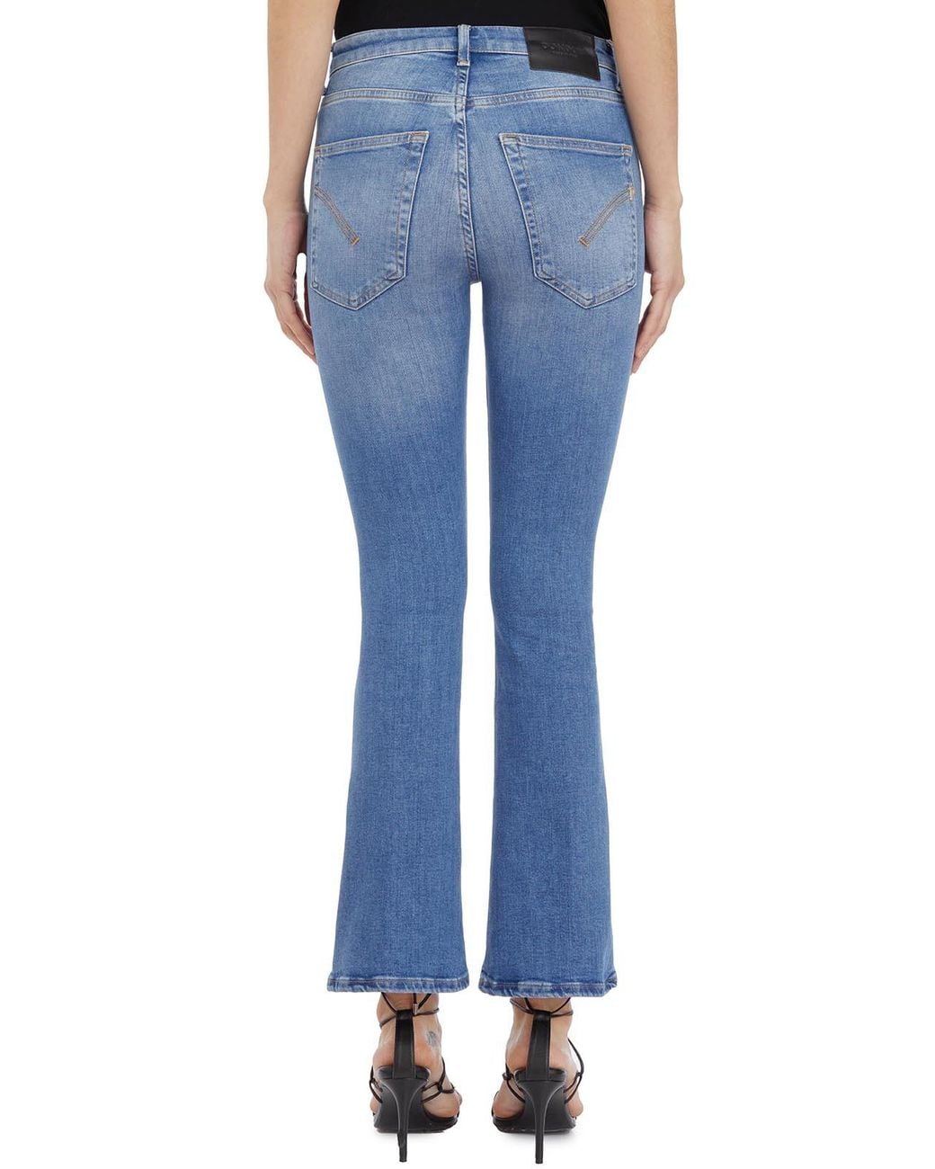 Dondup Blue Flared Faded Jeans