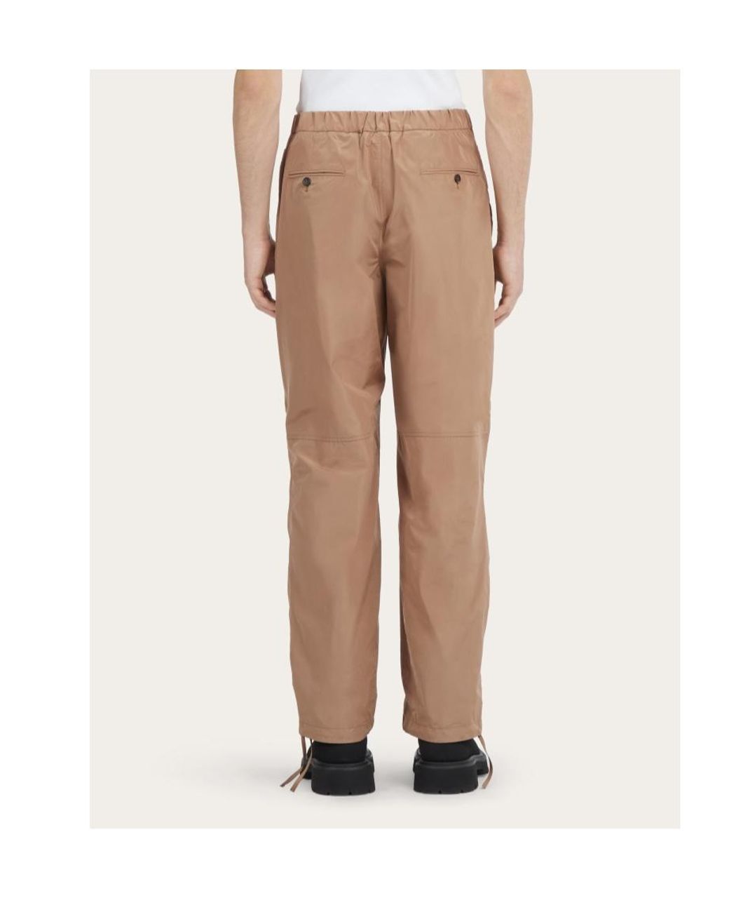 Ferragamo Natural Ferragamo Straight Leg Cargo Pants for men