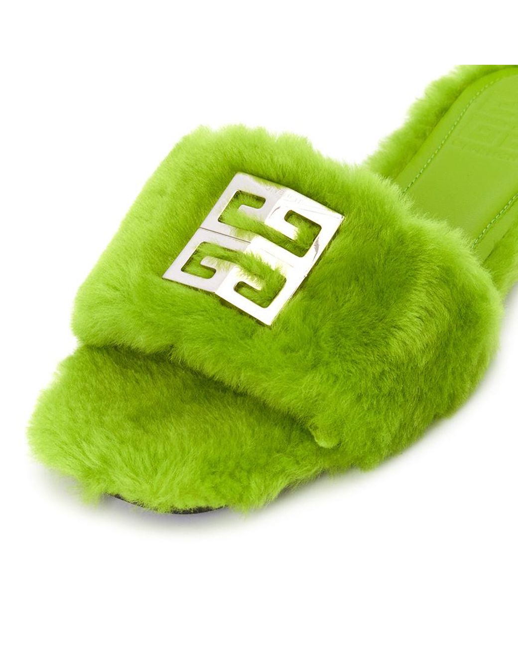 Givenchy Green Open-Toed Slippers