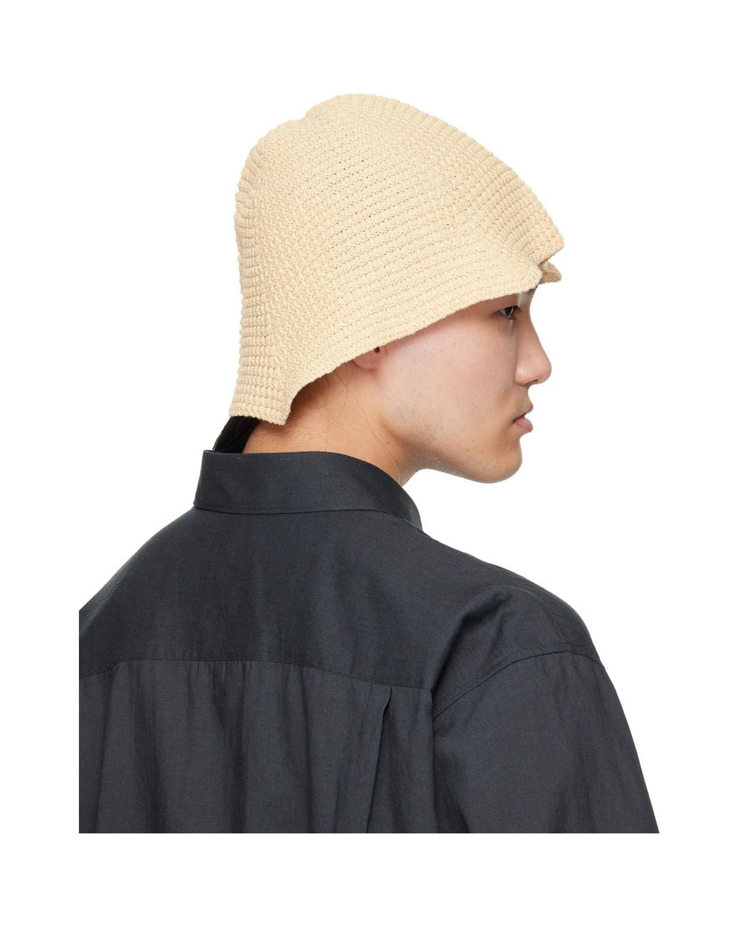 Homme Plissé Issey Miyake Blue Crochet Fisherman's Hat for men