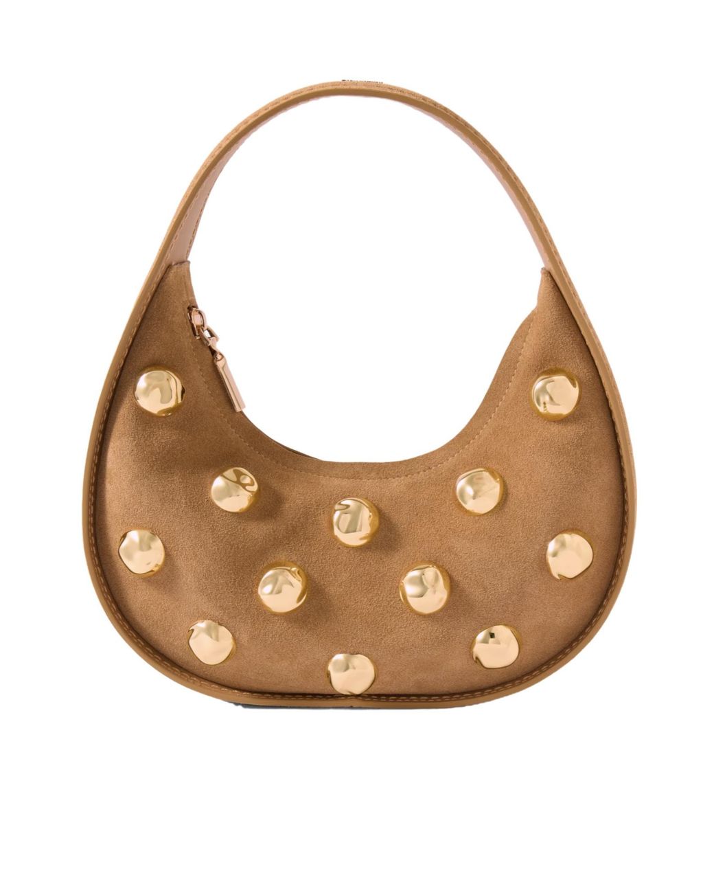 Jonathan Simkhai Brown Finn Studded Shoulder Bag