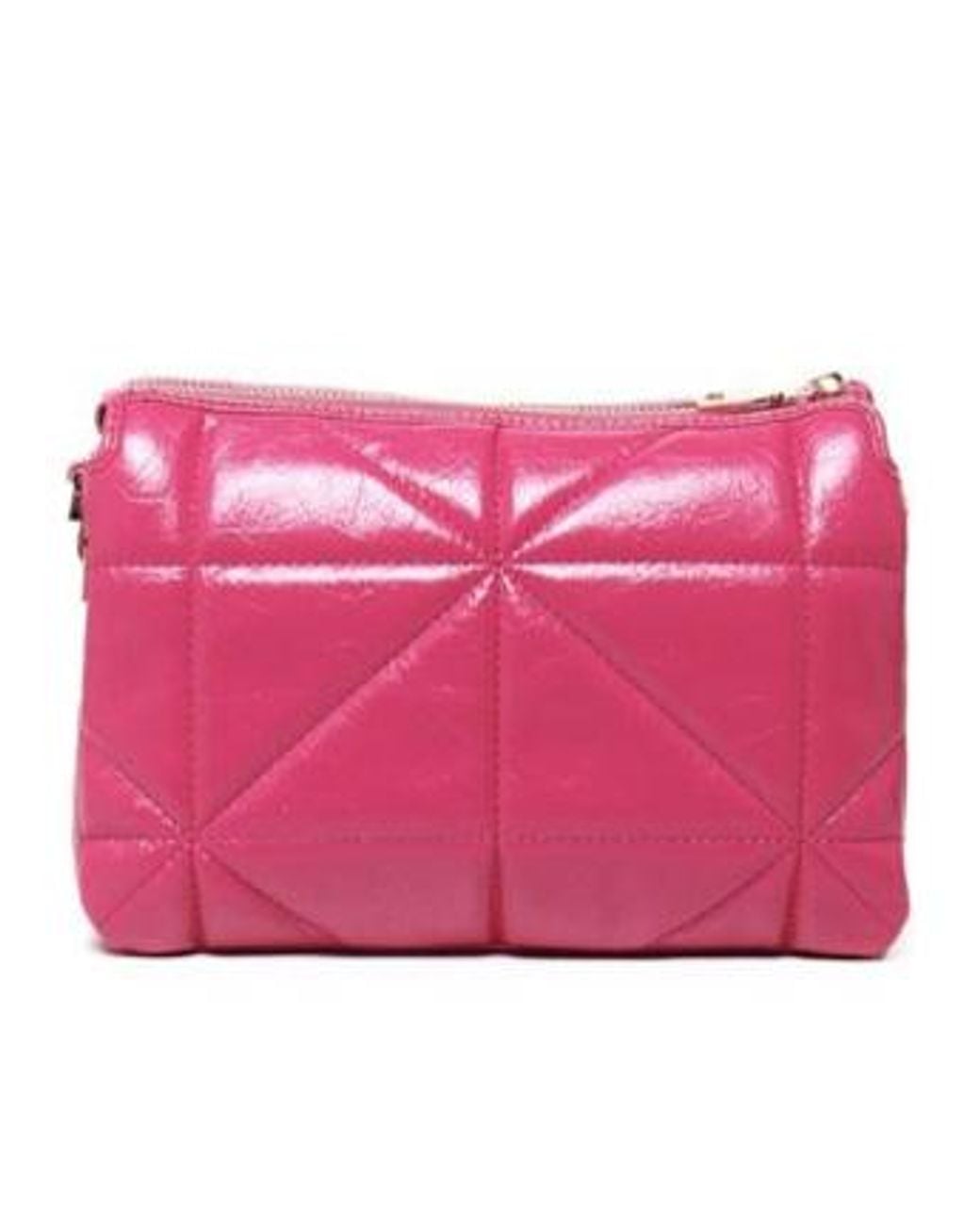 Moschino Pink Love Geometric Quilted Shoulder Bag