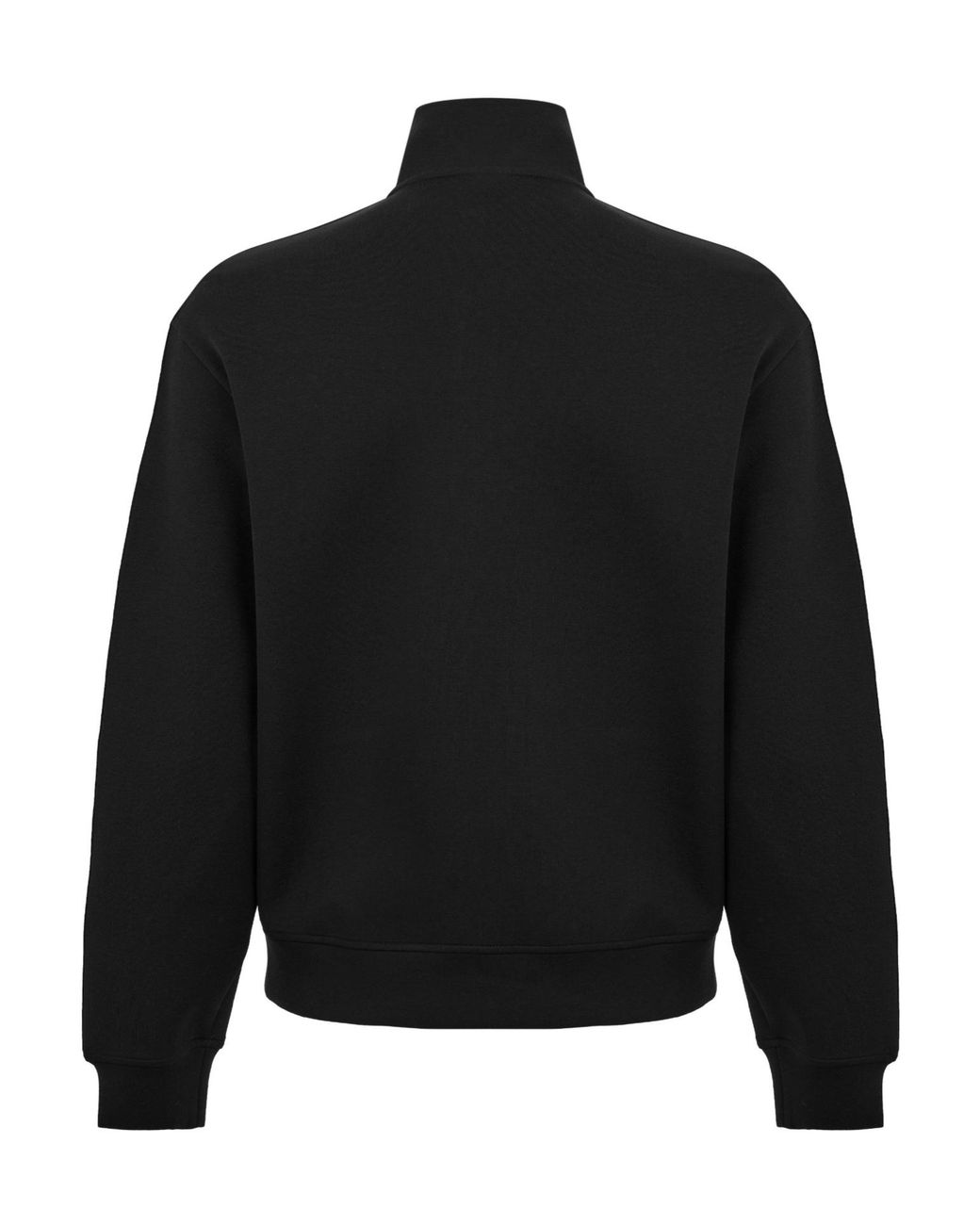 Emporio Armani Black Zipper Fleece Jacket for men
