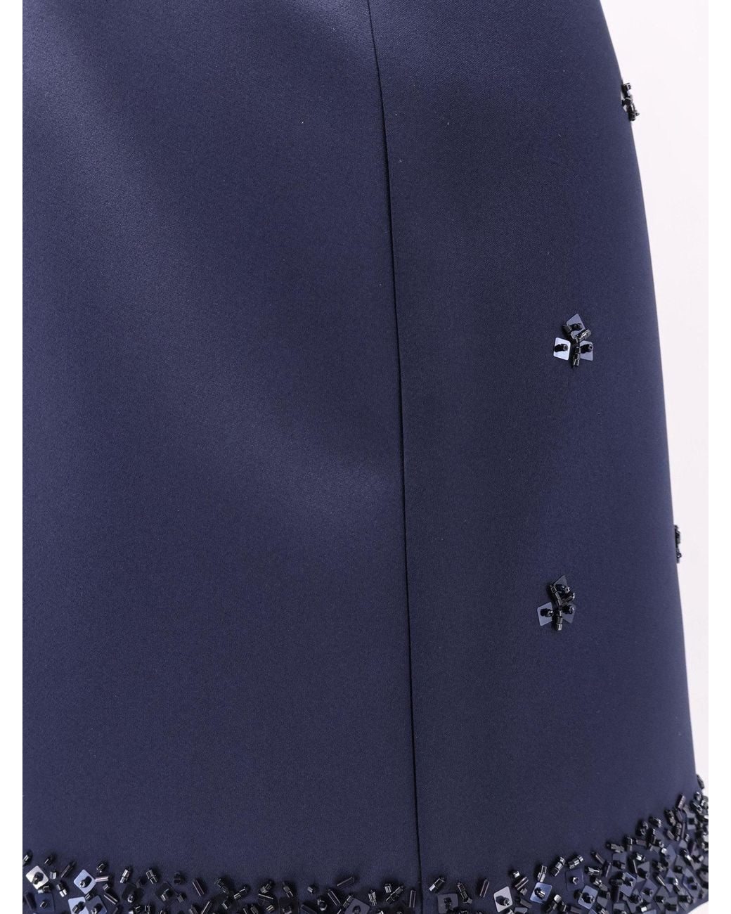 Semicouture Blue Embellished Mini Skirt