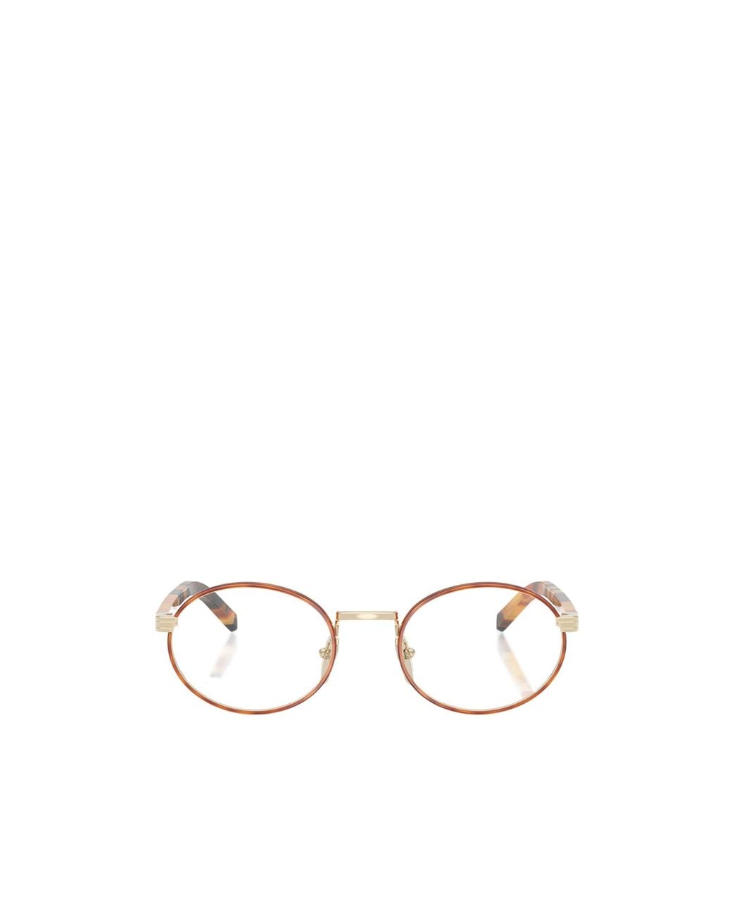 Prada White Eyewear Oval Frame Glasses