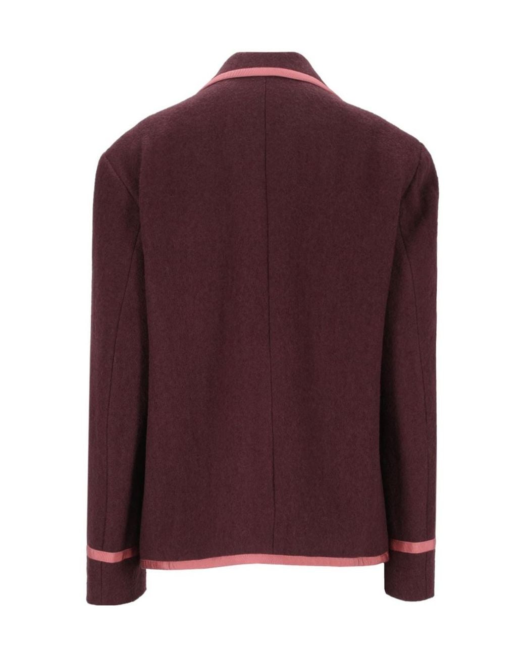 Dries Van Noten Purple Long-Sleeved Embroidered Suit Jacket