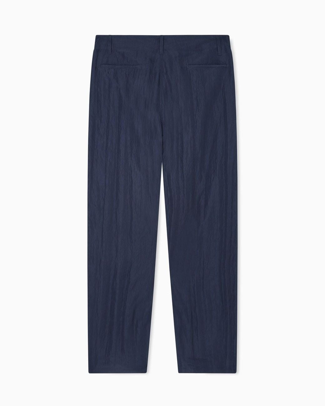Giorgio Armani Blue Crinkle Effect Trousers for men