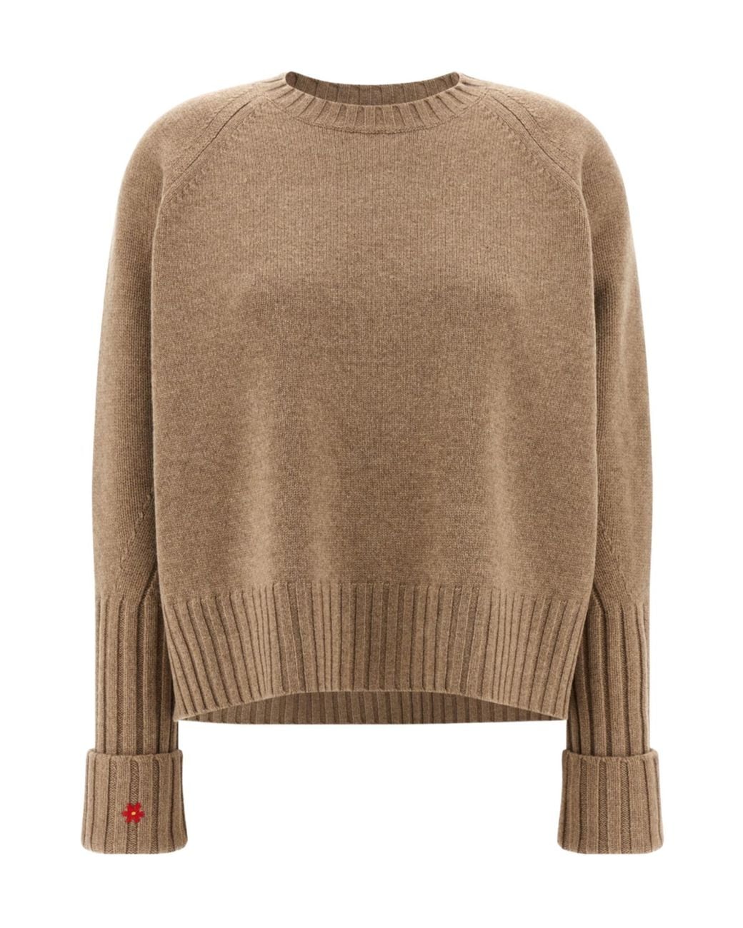 Tory Burch Natural Crewneck Knitted Jumper