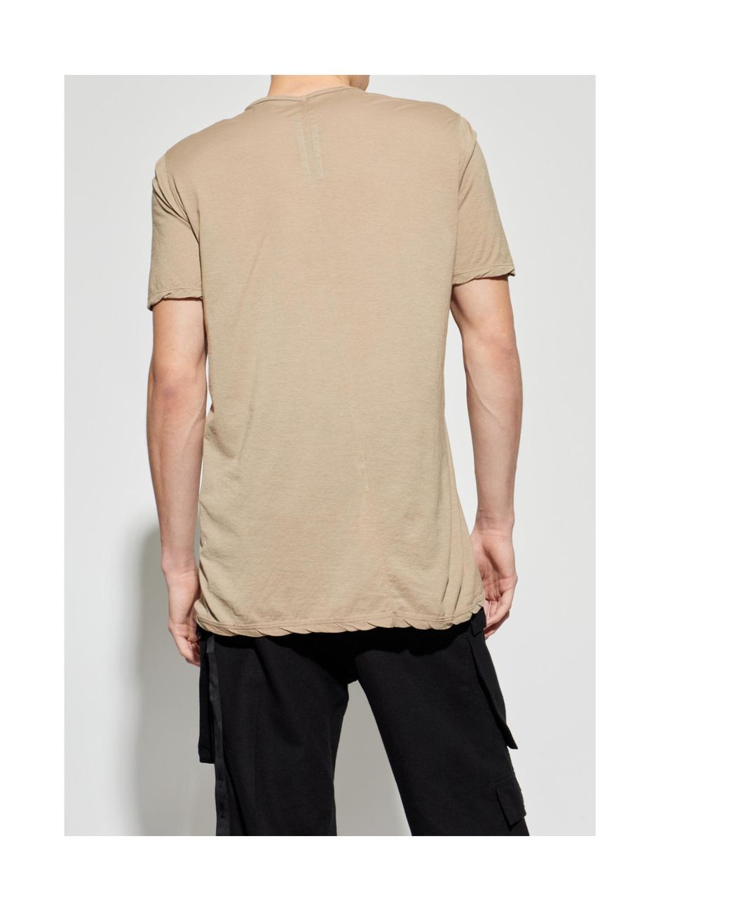 Rick Owens Natural Crewneck Level T-Shirt for men