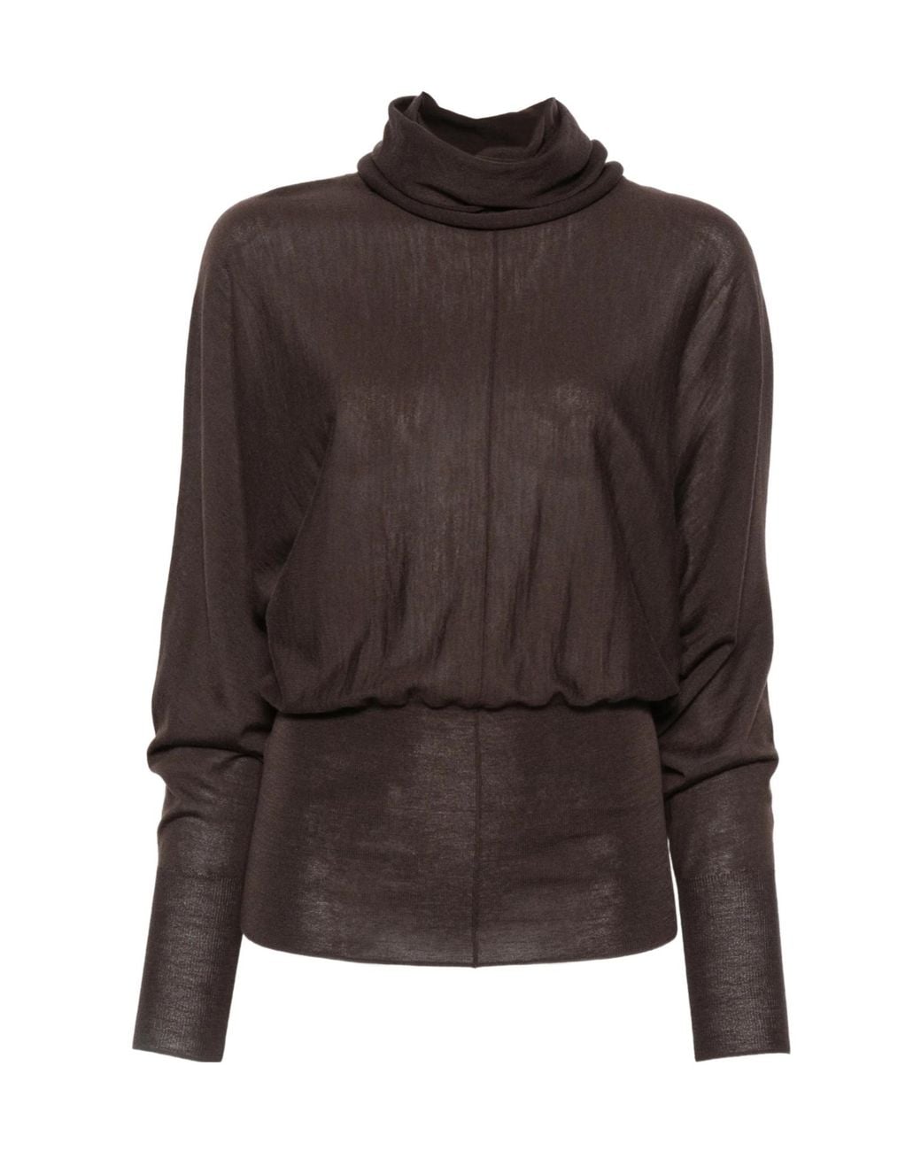 Soeur Brown Turtleneck Knit Sweater