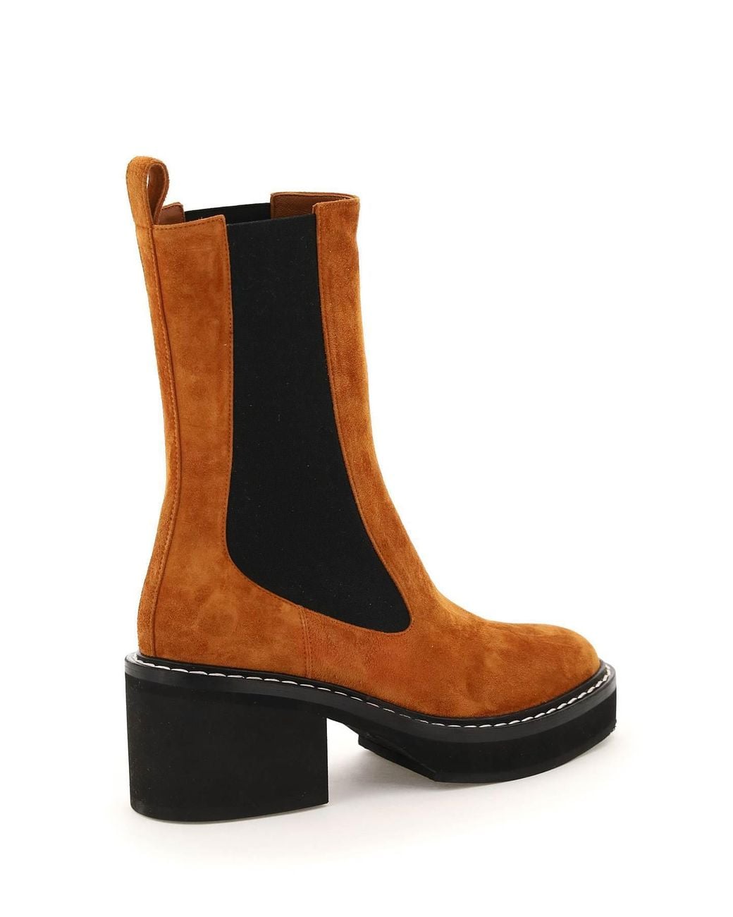 Khaite Brown Calgary Block Heel Boots