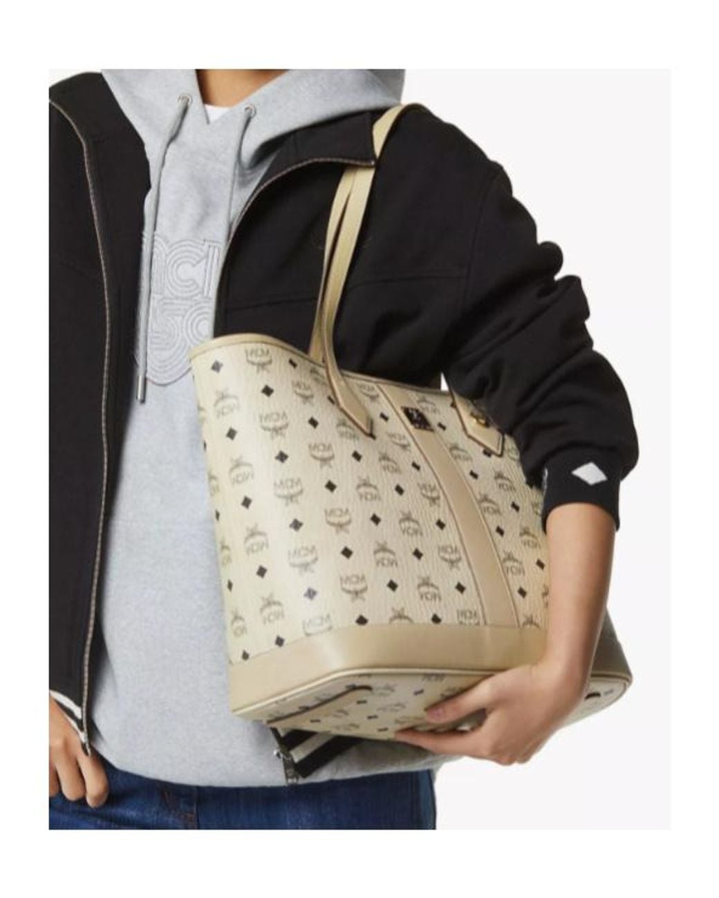 MCM Natural Visetos Liz Tote Bag