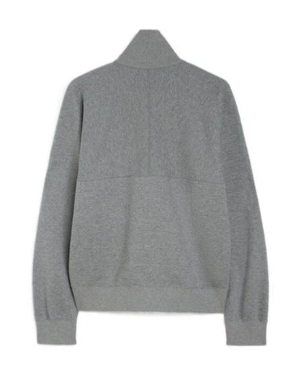 Jil Sander Gray Cotton Terry High-Neck Sweatshirt for men
