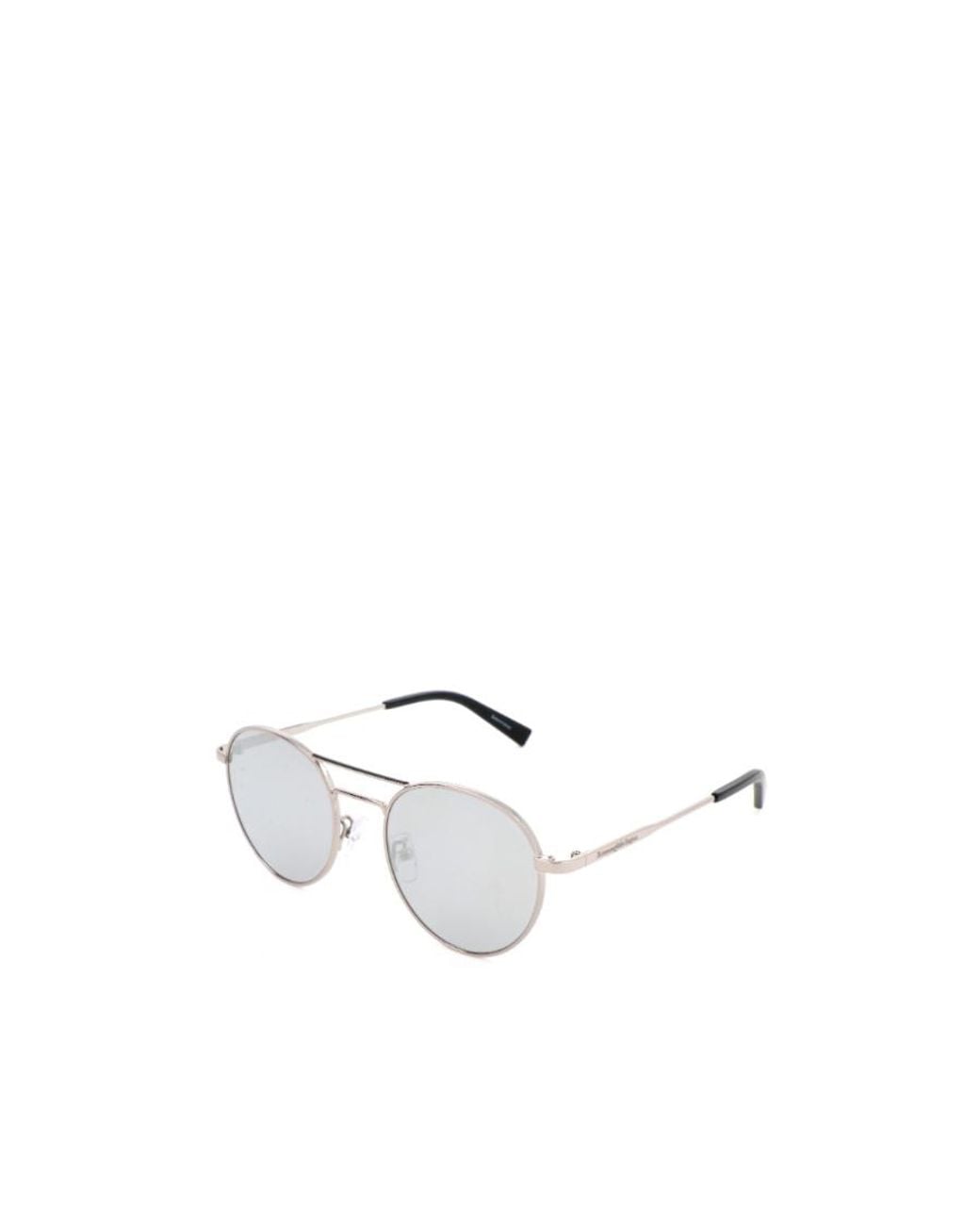 Zegna White Aviator Frame Sunglasses for men