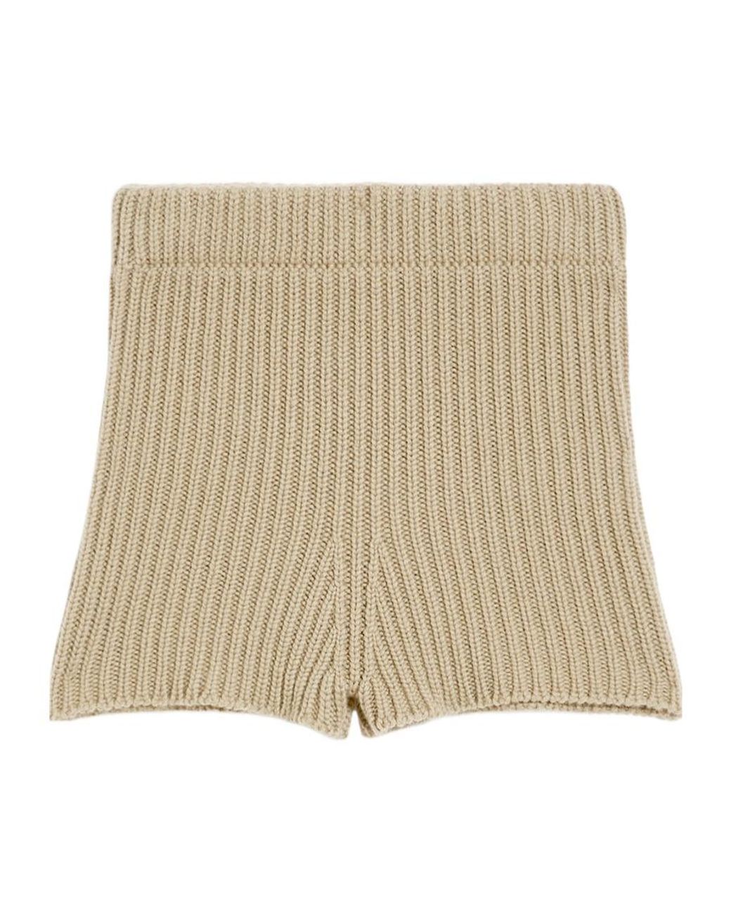 Max Mara Natural Knit Mini Shorts