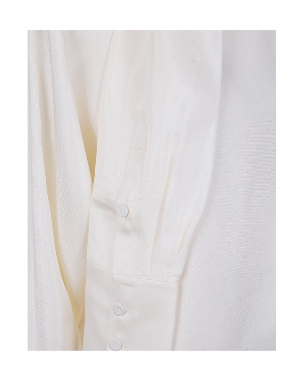 Rohe White Silk Scarf Blouse