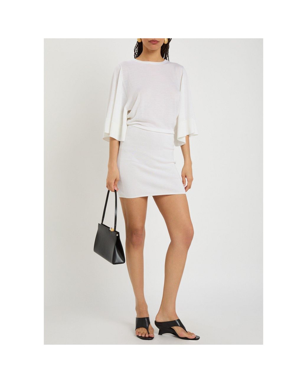 Jacquemus White Silk Dress