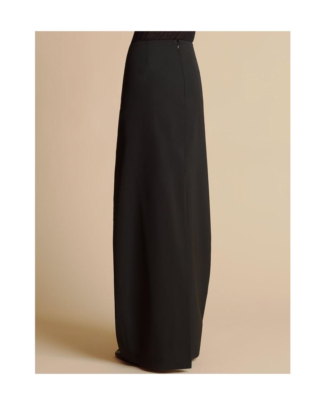 Khaite Black Lauson Midi Skirt