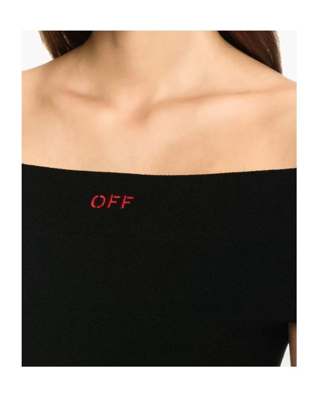 Off-White c/o Virgil Abloh Black Cut Out-Detail Mini Dress