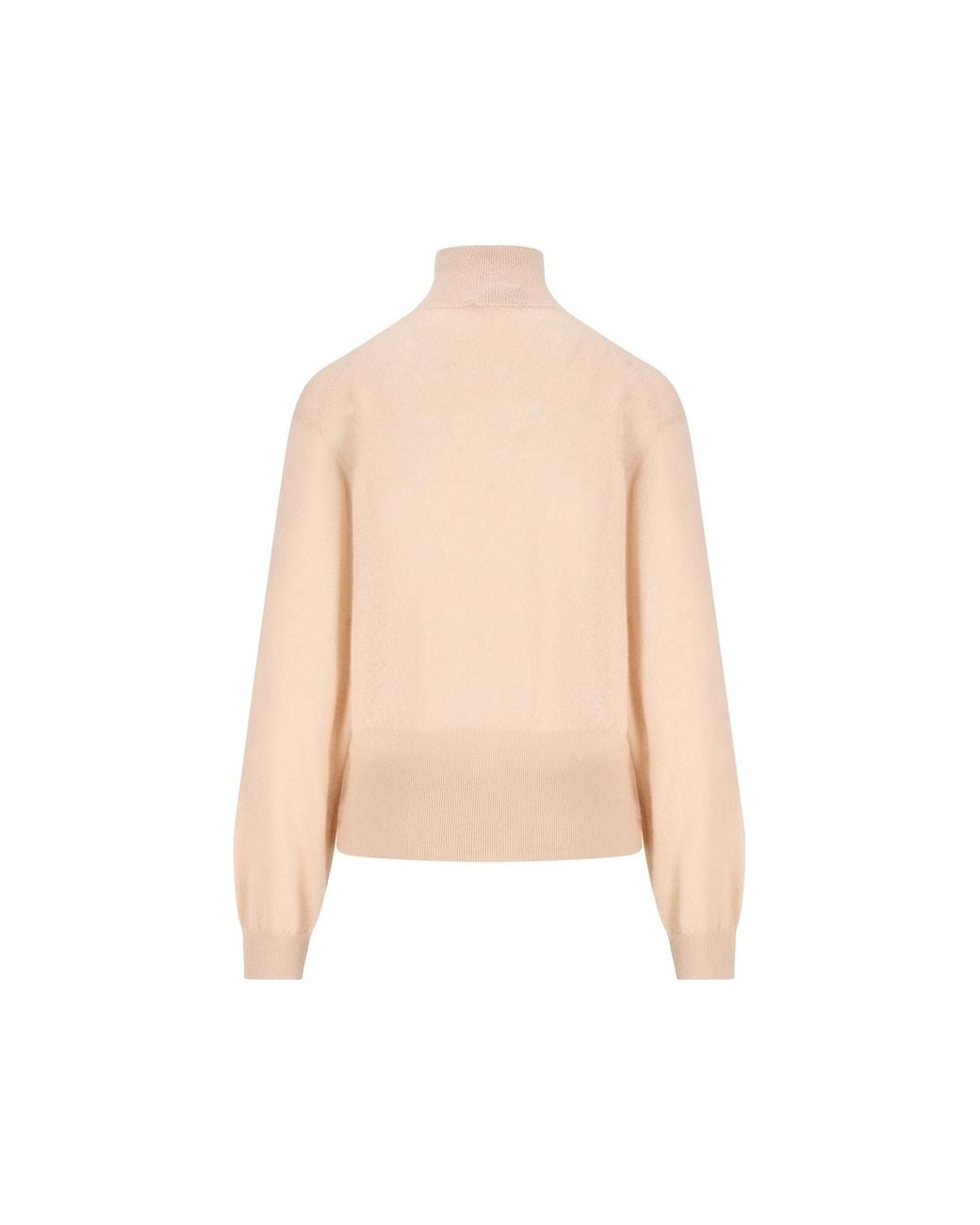 Loro Piana Natural Camino Funnel-Neck Ribbed Sweater