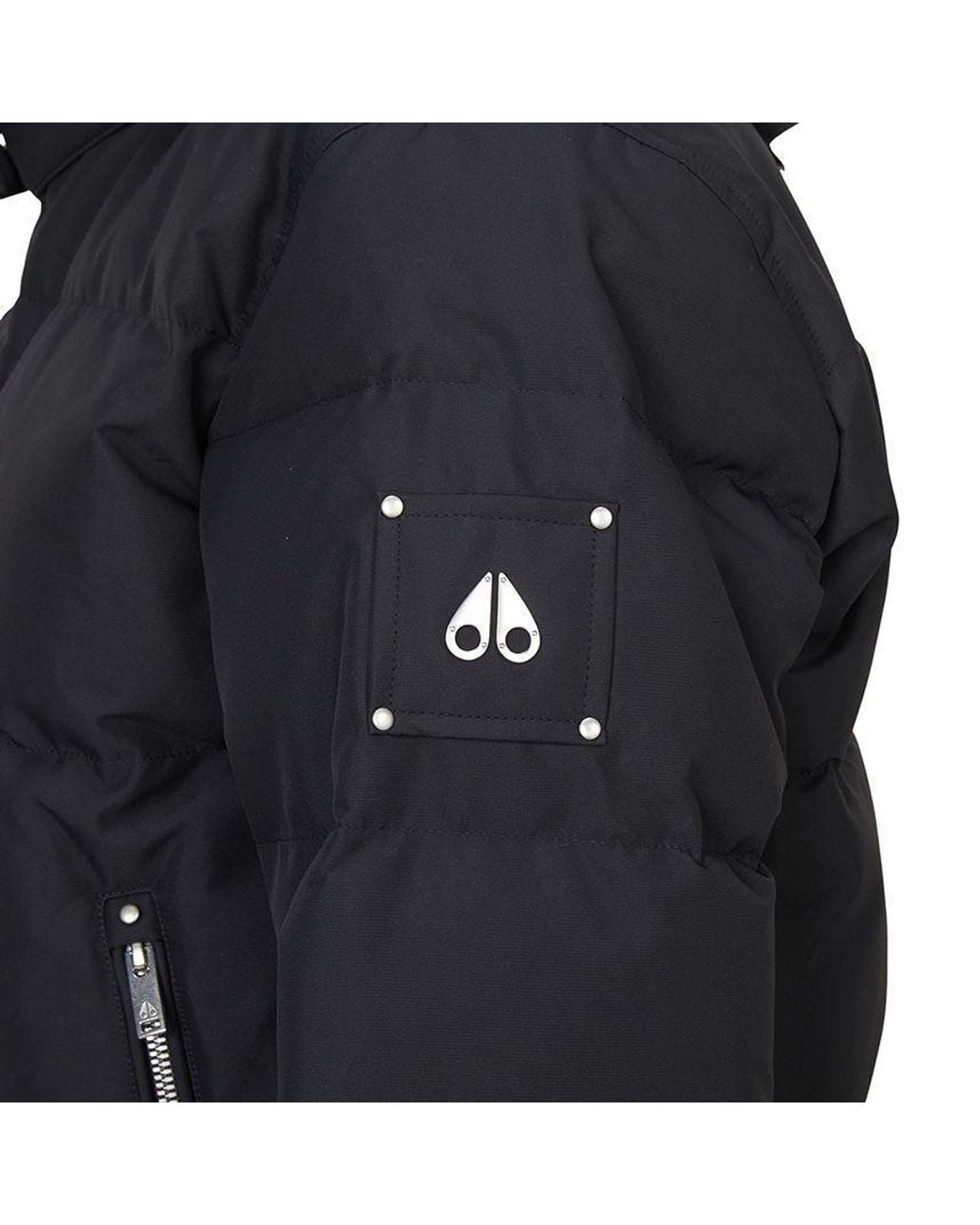 Moose Knuckles Black Padded Hooded Jacket