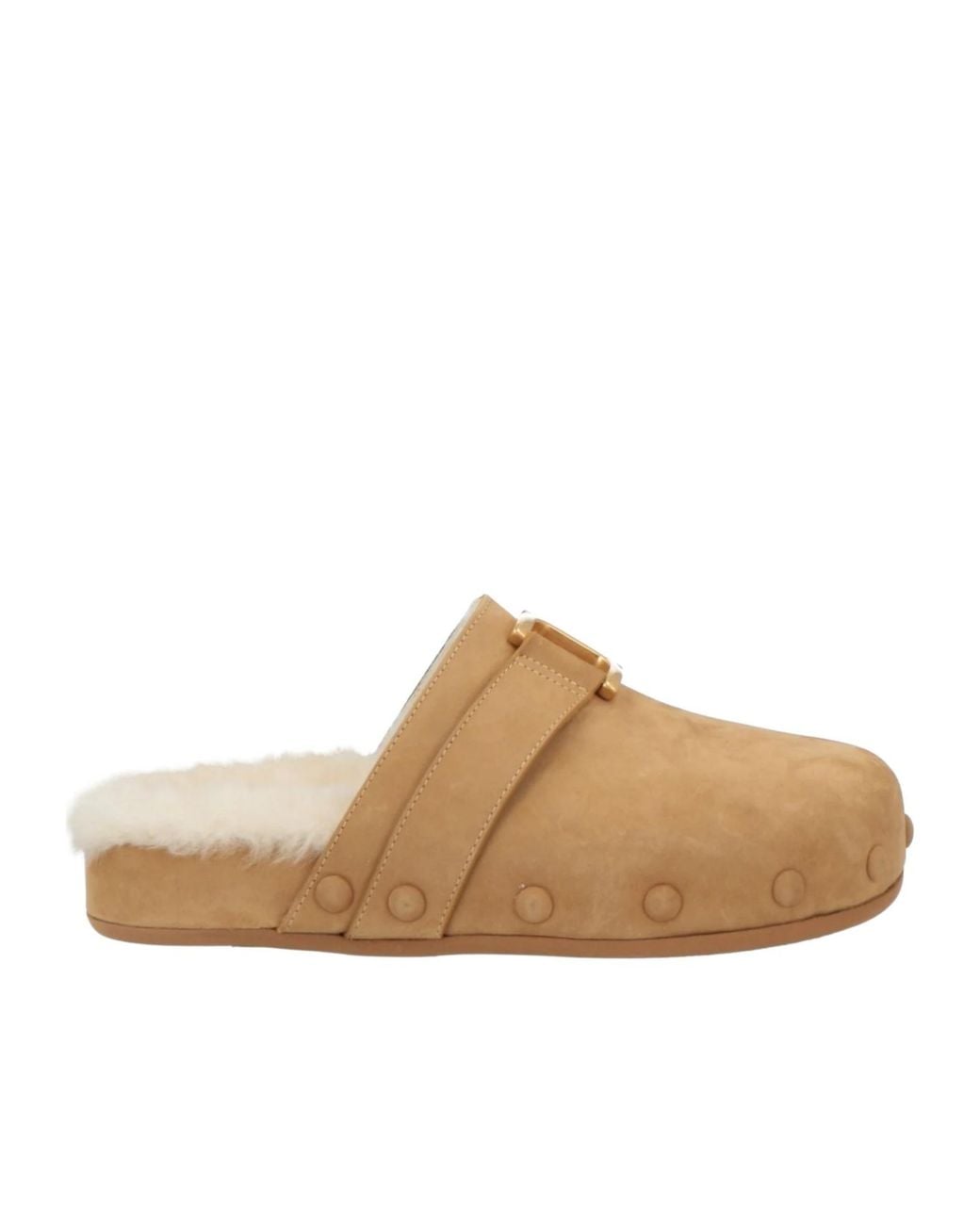 Chloé Brown Decorated Mules