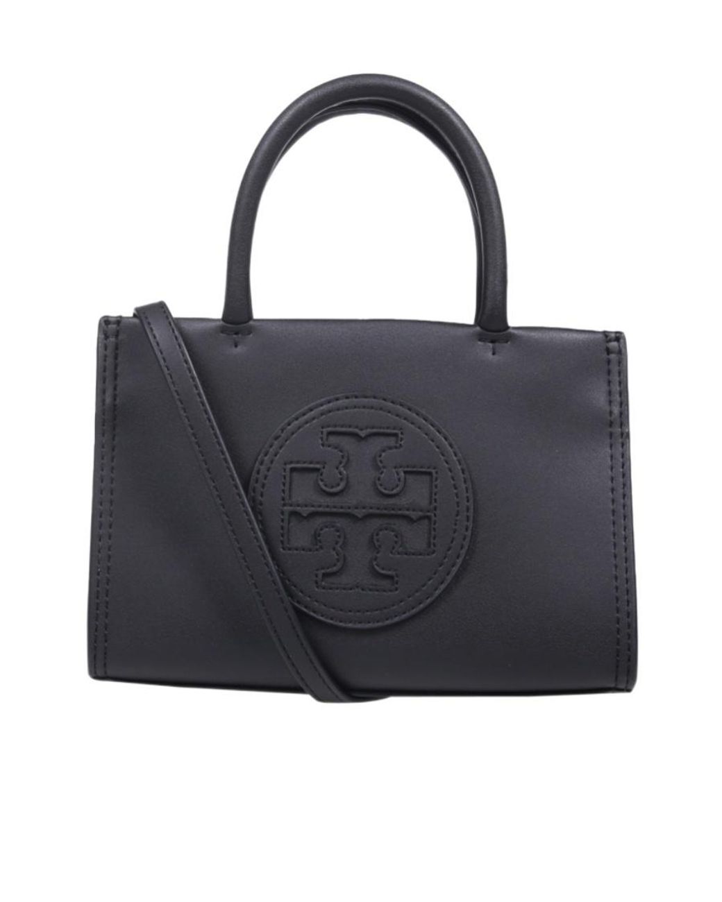 Tory Burch Black Ella Bio Mini Top Handle Bag