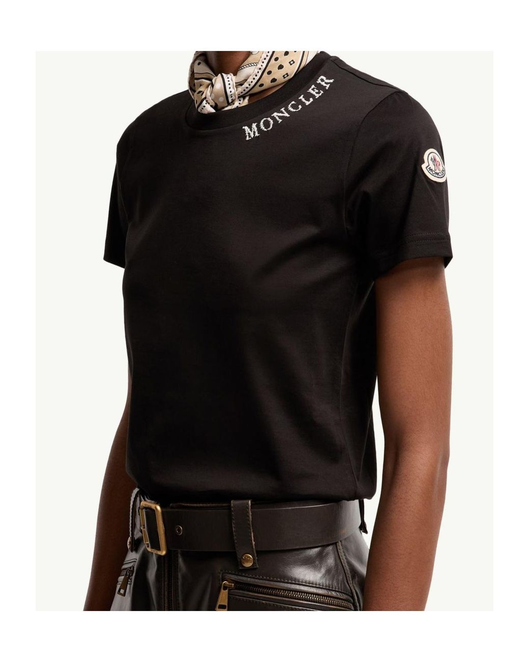 Moncler Black Sketch Logo T-Shirt