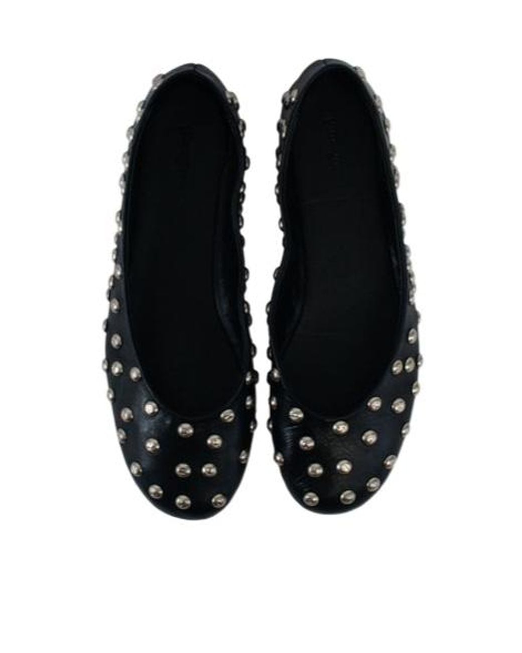GIMAGUAS Black Bailarina Studded Flat Shoes