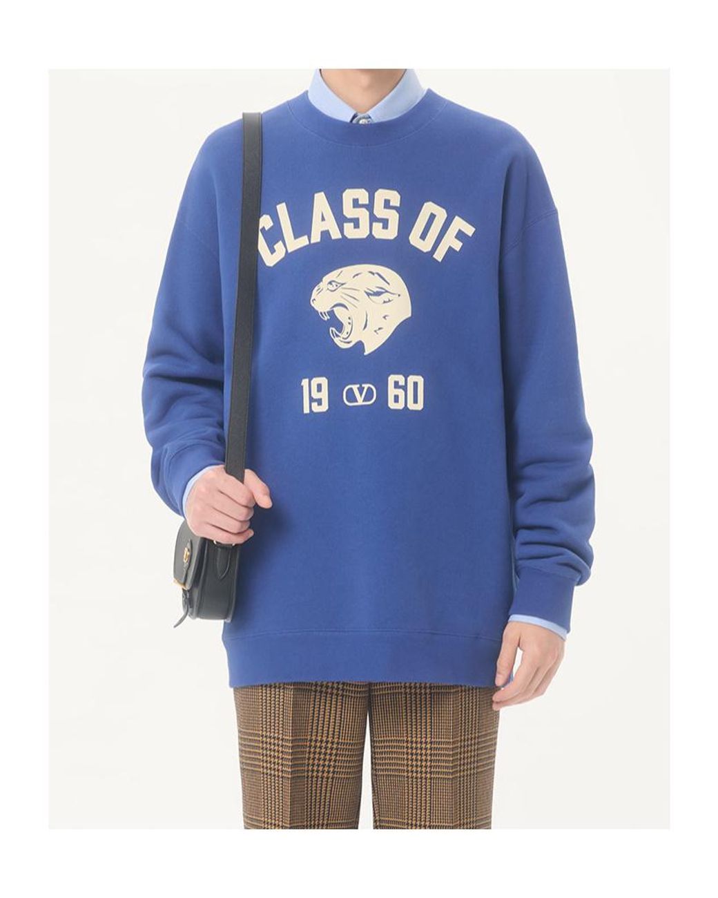 Valentino Blue Animal Printed Crewnek Sweatshirt for men