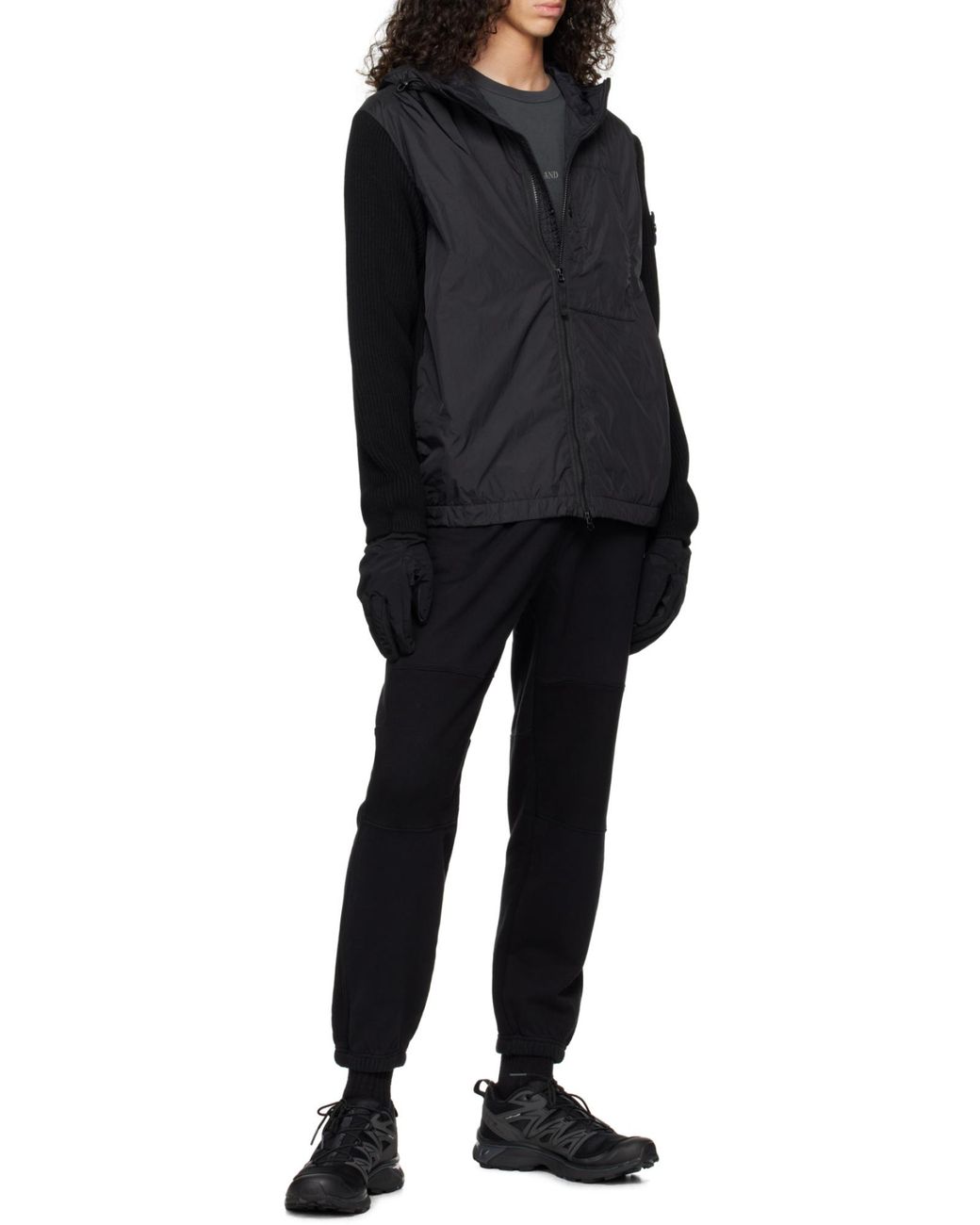 Stone Island Black Cotton Sweatpants for men