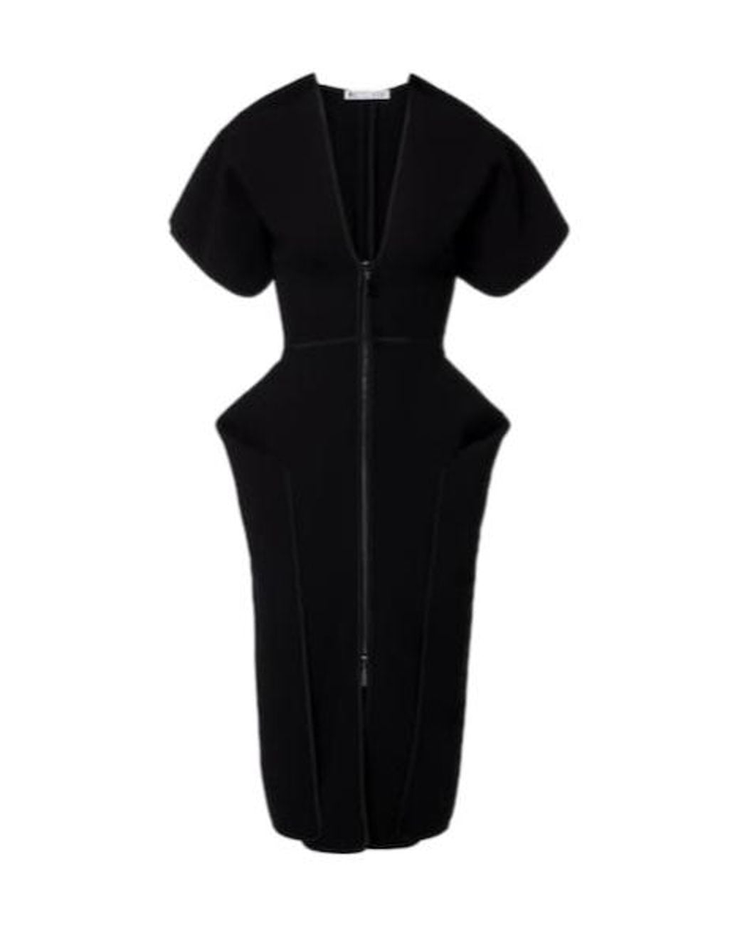 Maticevski Black Coco Peplum Midi Dress
