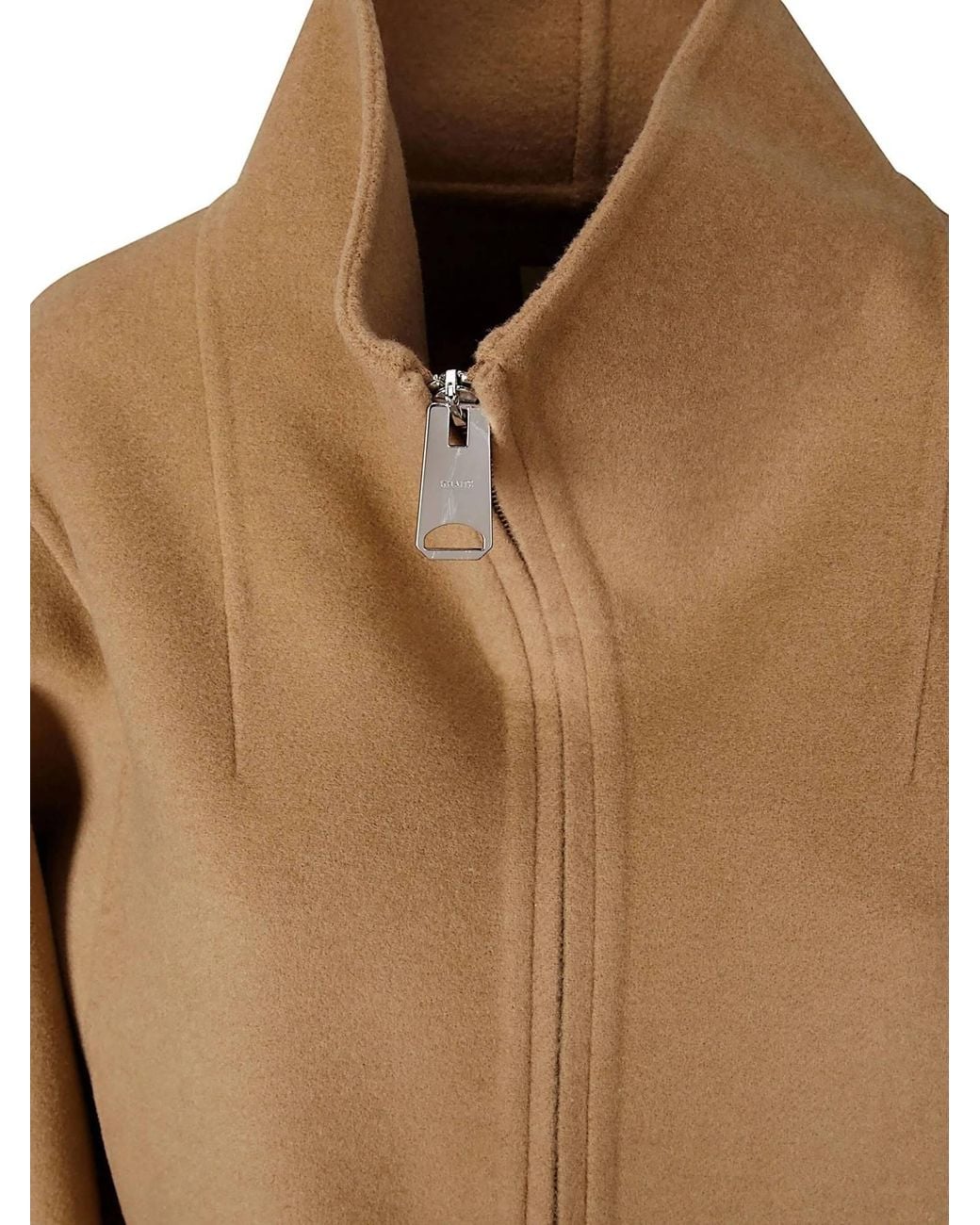 Khaite Brown Garret High Neck Zipped Jacket