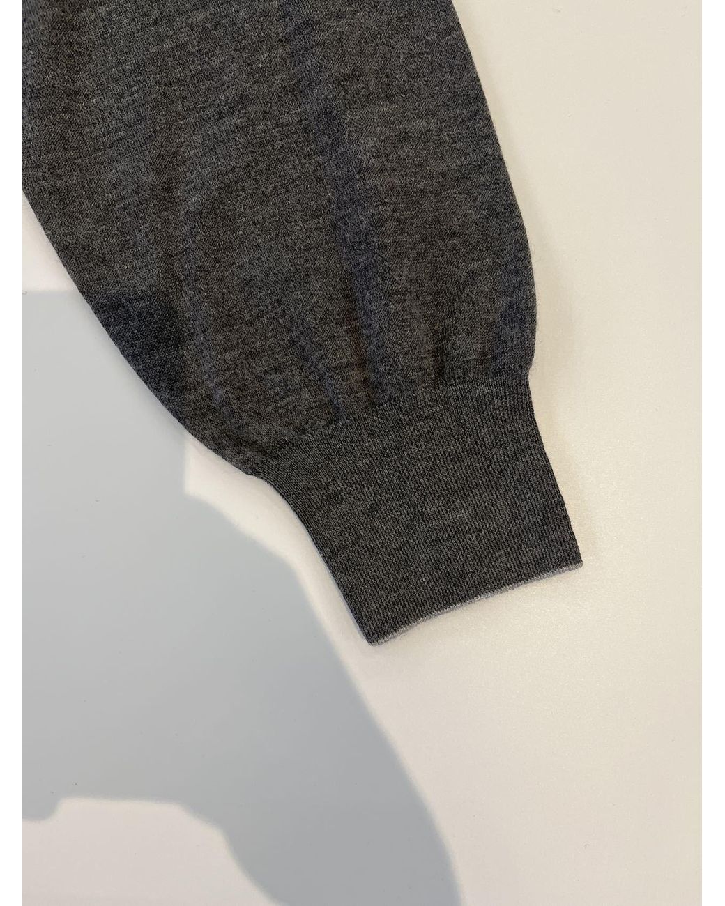 Brunello Cucinelli Gray Roll-Neck Long Sleeved Top for men